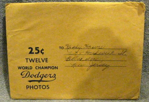 1955 BROOKLYN DODGERS WORLD CHAMPION PHOTO PACK w/ENVELOPE