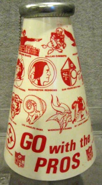 60's NFL MEGAPHONE w/TEAM LOGOS