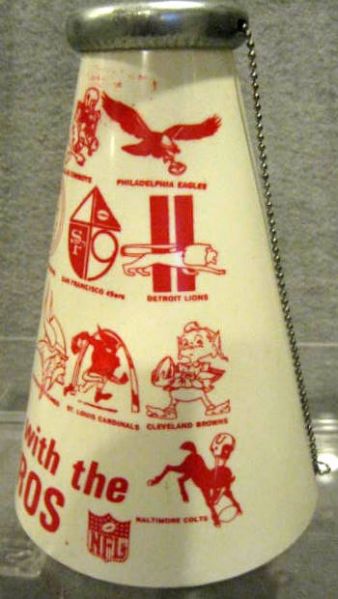 60's NFL MEGAPHONE w/TEAM LOGOS