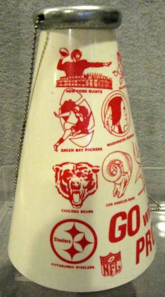 60's NFL MEGAPHONE w/TEAM LOGOS