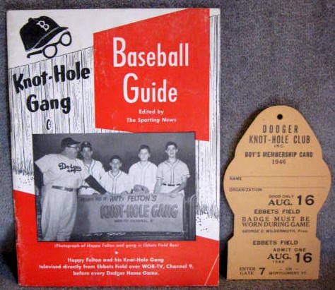 VINTAGE BROOKLYN DODGERS KNOT-HOLE GANG LOT