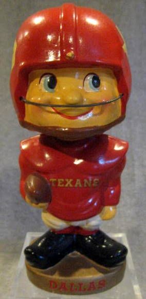 60's DALLAS TEXANS AFL BOBBING HEAD w/BOX