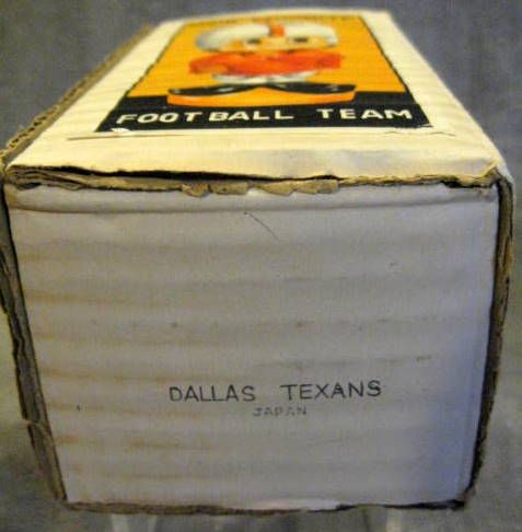 60's DALLAS TEXANS AFL BOBBING HEAD w/BOX