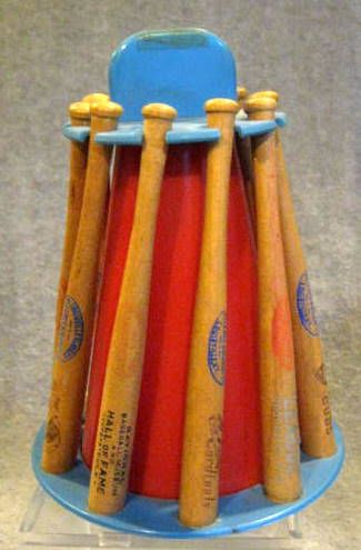 50's NATIONAL LEAGUE BAT RACK BANK- w/BROOKLYN DODGERS