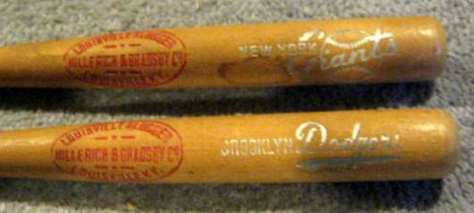 50's NATIONAL LEAGUE BAT RACK BANK- w/BROOKLYN DODGERS