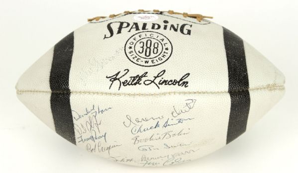 1967 NEW YORK GIANTS TEAM SIGNED FOOTBALL  w/JSA LOA 