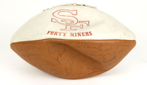 1972 SAN FRANCISCO 49ers TEAM SIGNED FOOTBALL wJSA LOA
