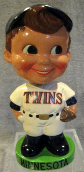 60's MINNESOTA TWINS 'GREEN BASE BOBBING HEAD w/BOX