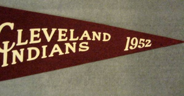 1952 CLEVELAND INDIANS SCROLL PENNANT