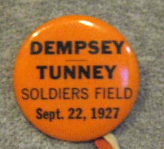1927 DEMPSEY / TUNNEY FIGHT PIN w/ATTACHMENT