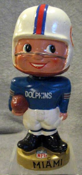 60's MIAMI DOLPHINS TOES-UP BOBBING HEAD