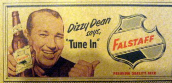 50's DIZZY DEAN FALSTAFF ADVERTISING FAN