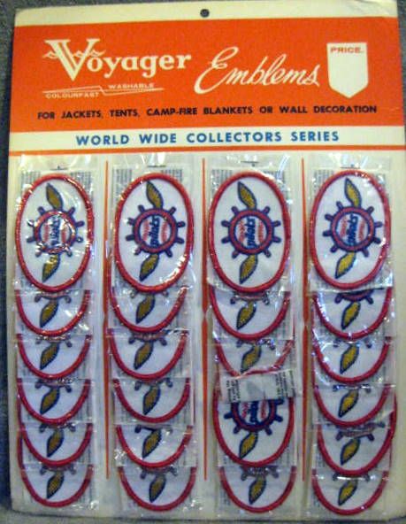 1969 SEATTLE PILOTS JACKET PATCHES ON DISPLAY CARD (24)
