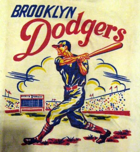 VINTAGE BROOKYLN DODGERS TEE SHIRT YELLOW