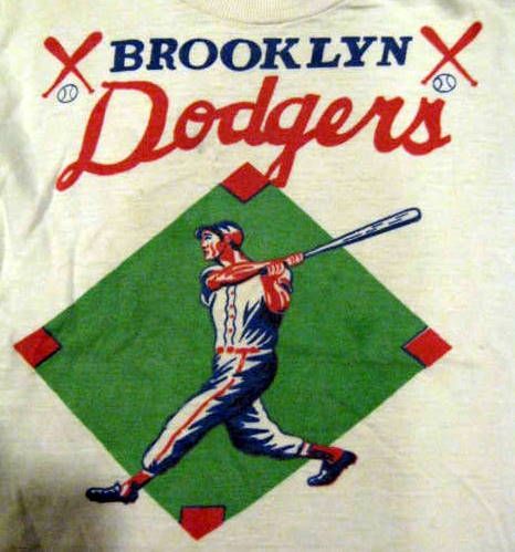 VINTAGE BROOKLYN DODGERS TEE SHIRT WHITE