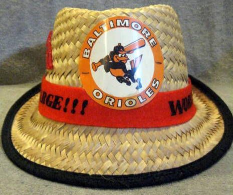 1966 BALTIMORE ORIOLES WORLD SERIES STRAW HAT