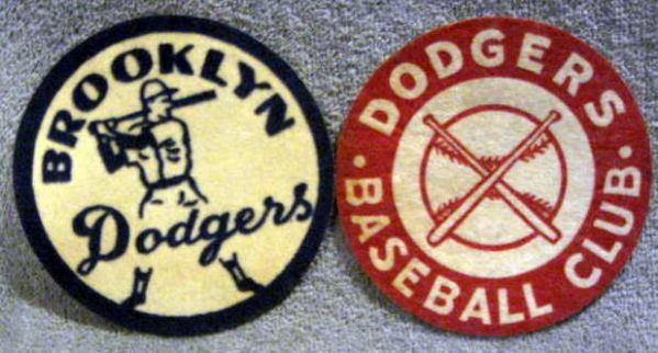 VINTAGE LOT OF BROOKLYN DODGERS JACKET PATCHES (2)