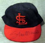STAN MUSIAL SIGNED "ST. LOUIS CARDINALS " HAT