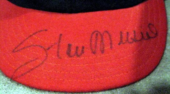 STAN MUSIAL SIGNED ST. LOUIS CARDINALS  HAT