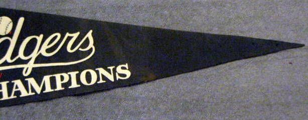 Lot Detail - 1955 BROOKLYN DODGERS WORLD CHAMPIONS PENNANT