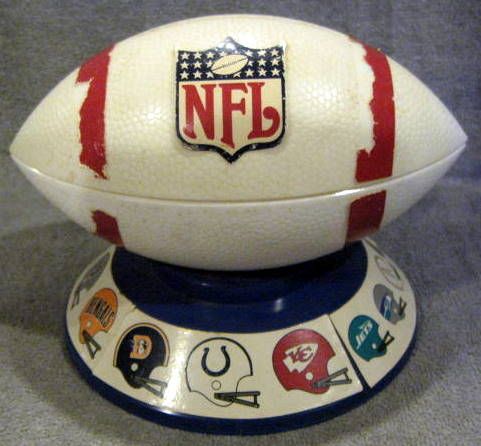 70's NFL FOOTBALL BANK w/TEAM LOGOS