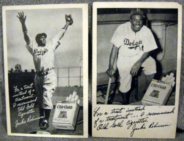 40's/50's JACKIE ROBINSON OLD GOLD TRADE CARDS - 2