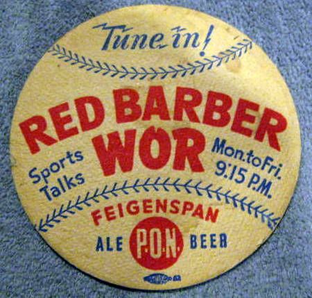 50's RED BARBER SHOW PINBACK & ADVERTISING COASTER