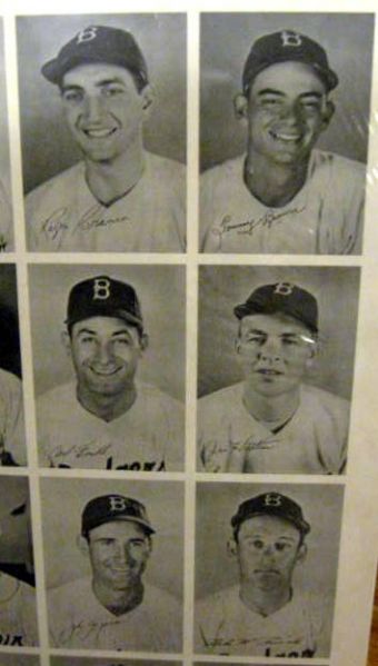 1949 BROOKLYN DODGERS UN-CUT PHOTO PACK SHEET PHOTOS