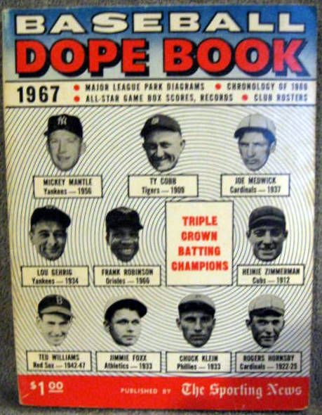 1967-1969 SPORTING NEWS BASEBALL DOPE BOOKS (3)