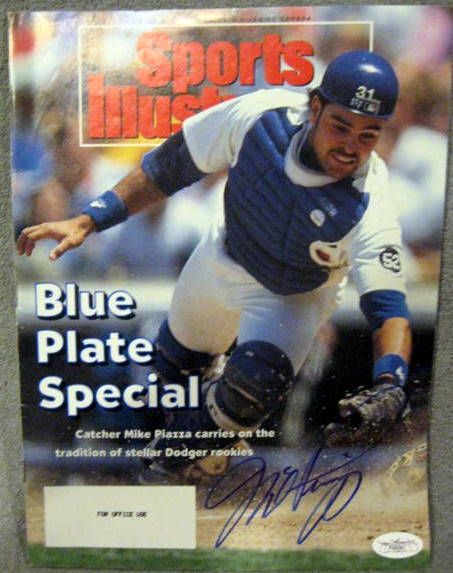 MIKE PIAZZA SIGNED SPORTS ILLUSTRATED w/JSA COA