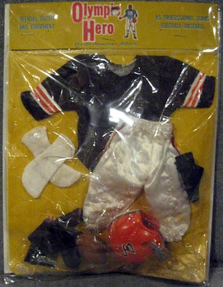 60's CLEVELAND BROWNS JOHNNY HERO OUTFIT IN PACKAGE