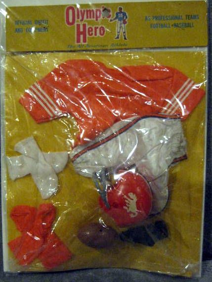60's DENVER BRONCOS JOHNNY HERO OUTFIT - IN PACKAGE