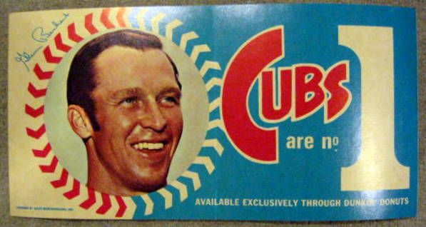 CIRCA 1969 CHICAGO CUBES PLAYER BUMPER STICKERS-COMPLETE SET OF 6