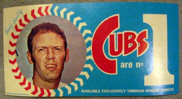 CIRCA 1969 CHICAGO CUBES PLAYER BUMPER STICKERS-COMPLETE SET OF 6