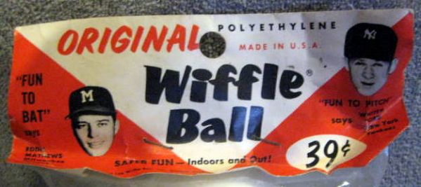 60's WHITEY FORD & EDDIE MATHEWS ENDORSED WIFFLE BALL