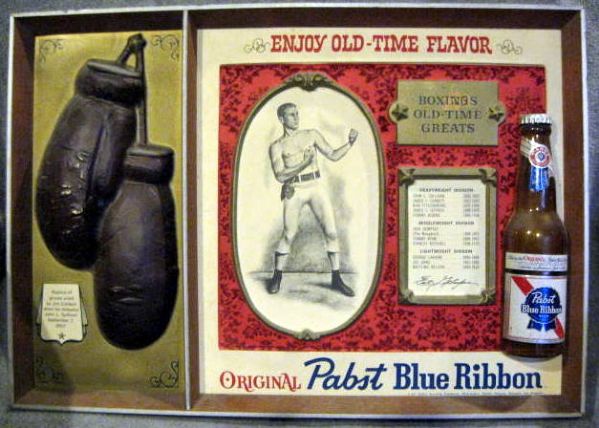 VINTAGE PABST BLUE RIBBON BEER BOXING PLAQUE