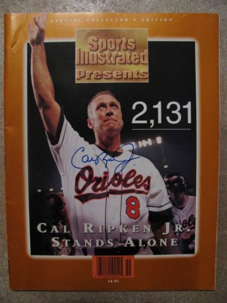 1995 CAL RIPKEN JR SIGNED SPECIAL COLLECTORS EDITION SPORTS ILLUSTRATED w/JSA COA