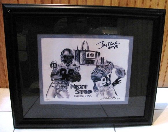 JERRY RICE # 80 SIGNED LIMITED EDITION PRINT w/JSA COA