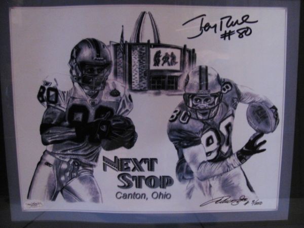 JERRY RICE # 80 SIGNED LIMITED EDITION PRINT w/JSA COA