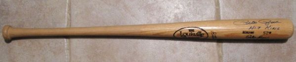 PETE ROSE HIT KING SIGNED LOUISVILLE SLUGGER  BASEBALL BAT w/JSA COA