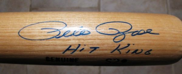 PETE ROSE HIT KING SIGNED LOUISVILLE SLUGGER  BASEBALL BAT w/JSA COA