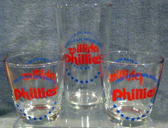 VINTAGE PHILADELPHIA PHILLIES GLASSES - 3