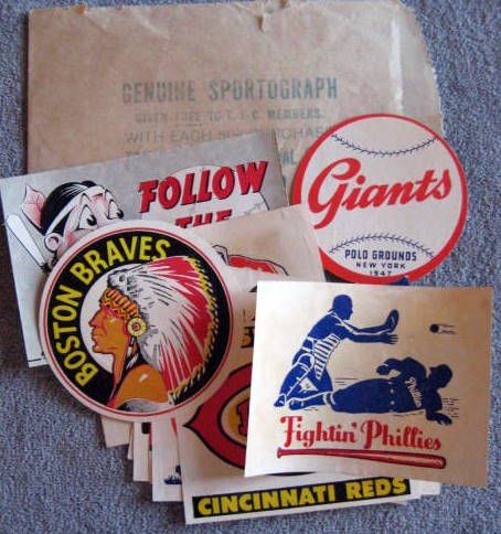 40's MAJOR LEAGUE BASEBALL TEAM DECALS