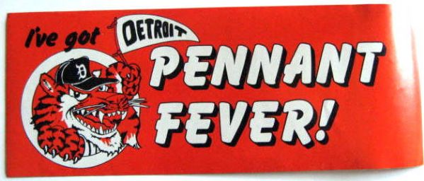 VINTAGE DETROIT TIGERS BUMPER STICKERS- 2