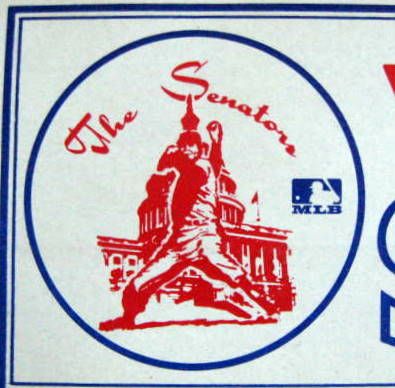 VINTAGE WASHINGTON SENATORS BUMPER STICKER