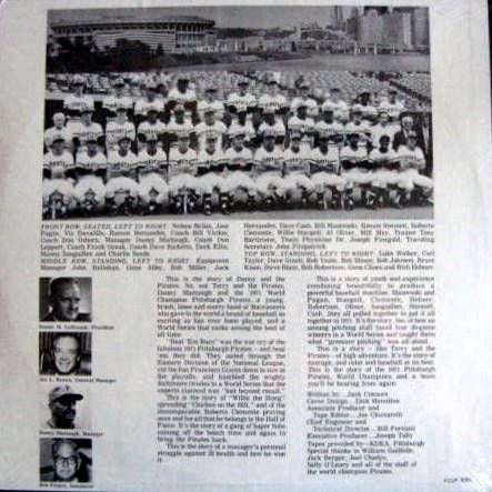 1971 THE WORLD CHAMPION PITTSBURGH PIRATES RECORD ALBUM