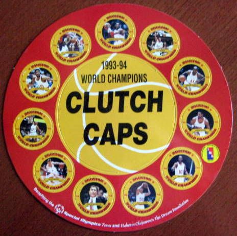 1993/94 HOUSTON ROCKETS WORLD CHAMPIONS CLUTCH CAPS