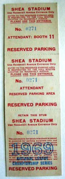 1969 NLCS TICKETS STUB- NEW YORK METS - w/BONUS - RARE