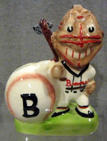 50's BOSTON BRAVES GIBBS-CONNER MASCOT BANK