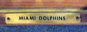 Miami Dolphins 1965 AFL Technigraph Helmet Plaque